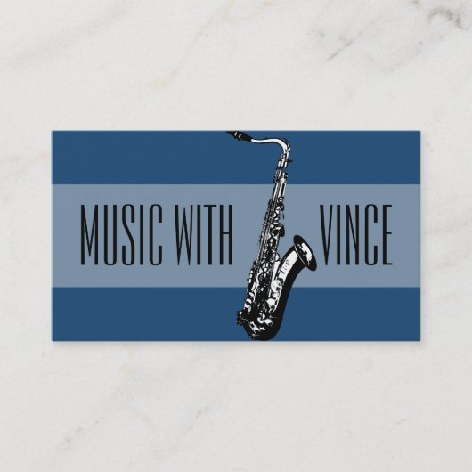 Saxophone Instructor Music Studio Visitekaartje (Voorkant)