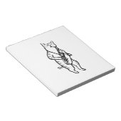 Saxophone Instrument Music Jazz Cat Post-it Notes Notitieblok (Schuin)