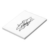 Saxophone Instrument Music Jazz Cat Post-it Notes Notitieblok (Linkerzijde)
