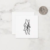 Saxophone Instrument Music Jazz Cat Post-it Notes Notitiekaartje (Voorkant / Achterkant in situ)