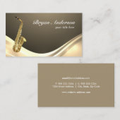 Saxophone Instrument Visitekaartje (Voorkant / Achterkant)