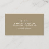 Saxophone Instrument Visitekaartje (Achterkant)