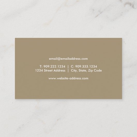 Saxophone Instrument Visitekaartje (Achterkant)