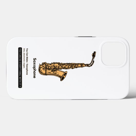 Saxophone Jazz Instrument Case-Mate iPhone Case (Achterkant (horizontaal))