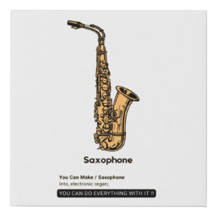 Saxophone Jazz Instrument Imitatie Canvas Print
