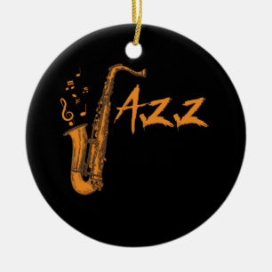 Saxophone Jazz Music Instrument Keramisch Ornament