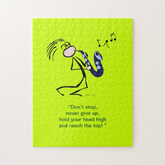 Saxophone Jazz Music Legpuzzel (Verticaal)