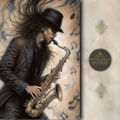 Saxophone & Jazz Music Lovers Decoupage Tissuepapier