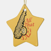 Saxophone Jazz Musician Band Ornament (Links)