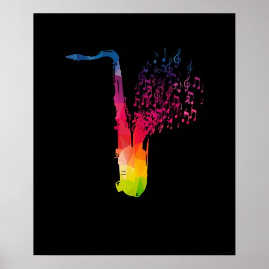 Saxophone - Jazz Musician Saxophonist Gift Poster (Voorkant)