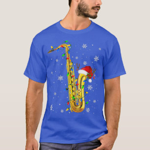Saxophone Kerstmis grappige muziek met lomp-lompen T-shirt