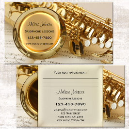 Saxophone Lessons Appointes Visitekaartje Afsprakenkaartje