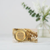 Saxophone Lessons Appointes Visitekaartje Afsprakenkaartje (Staand voorkant)