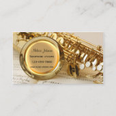 Saxophone Lessons Appointes Visitekaartje Afsprakenkaartje (Voorkant)