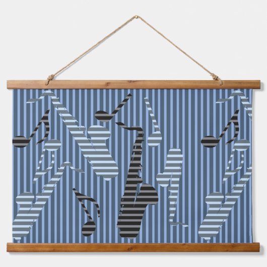 Saxophone Lines Hangend Wandkleed (Voorkant)