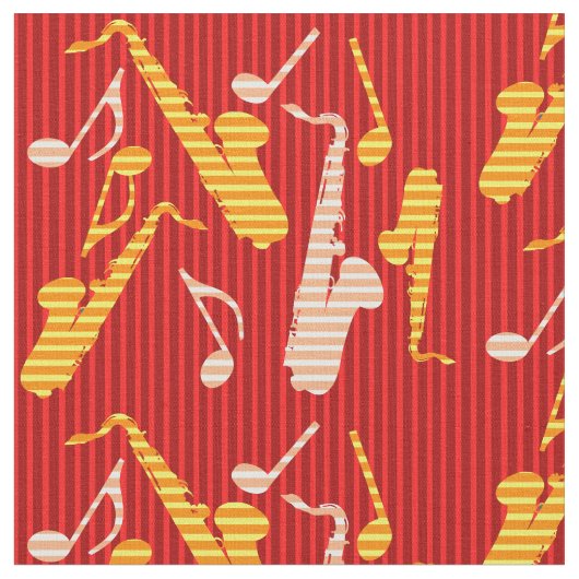 Saxophone Lines Stof (Close Up)