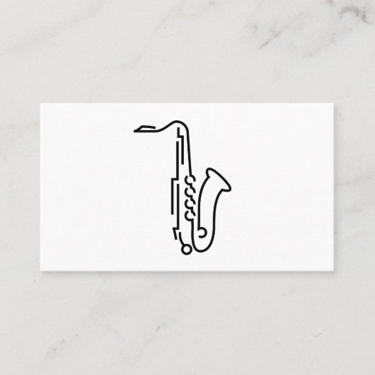 Saxophone Logo - Visitekaartje (Voorkant)
