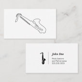 Saxophone Logo - Visitekaartje (Voorkant / Achterkant)