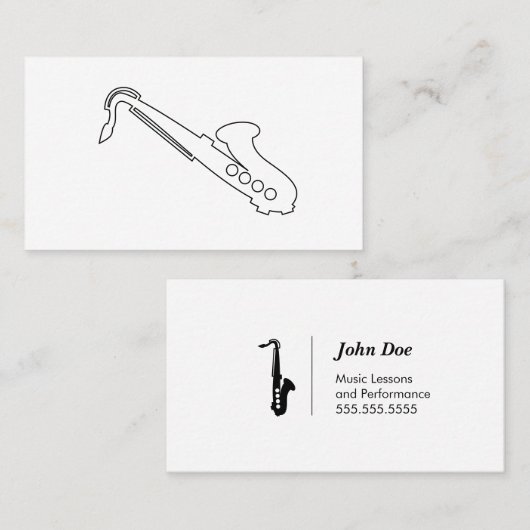 Saxophone Logo - Visitekaartje (Voorkant / Achterkant)