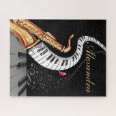 Saxophone Luxury persoonlijke piano Legpuzzel (Horizontaal)