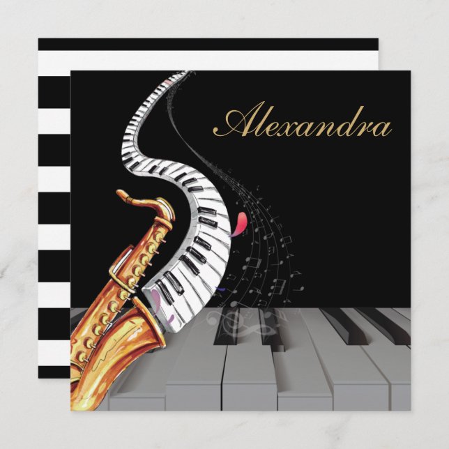 Saxophone Luxury persoonlijke Piano Music (Voorkant / Achterkant)