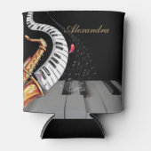 Saxophone Luxury Piano Music op maat Blikjeskoeler (Voorkant)