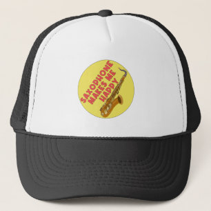 Saxophone maakt me gelukkig trucker pet