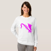Saxophone - magenta t-shirt (Voorkant volledig)