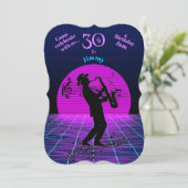Saxophone Man 30th Birthday Music Jam Musicians Kaart (Staand voorkant)
