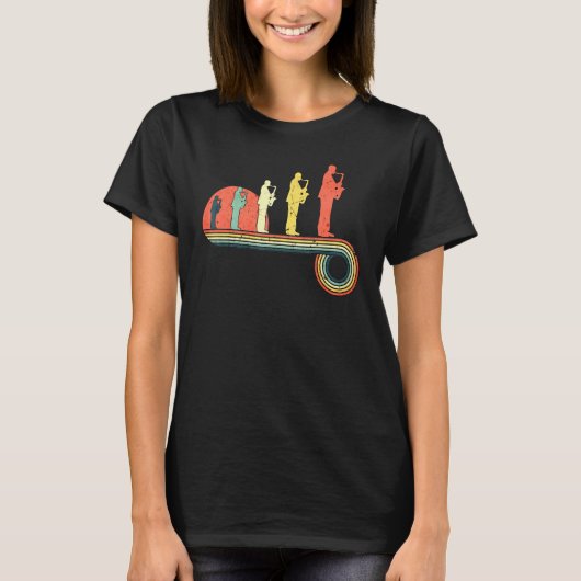 Saxophone Man  zonnestraal kleur T-shirt (Voorkant)