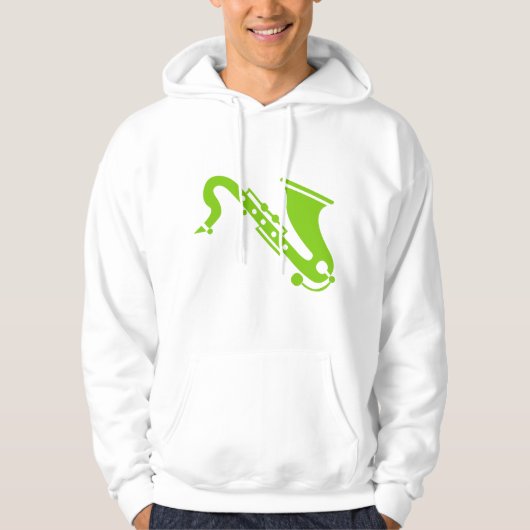 Saxophone - Martian Green Hoodie (Voorkant)