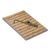Saxophone ~ met vel Music Background Notitieboek (Rechterzijde)