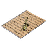 Saxophone ~ met vel Music Background Notitieboek (Linkerzijde)