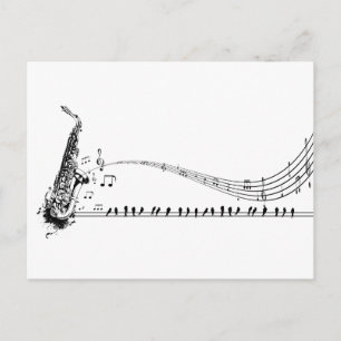 Saxophone Music Briefkaart