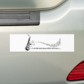 Saxophone Music Bumpersticker (Op auto)