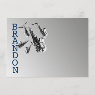 Saxophone Music Hartelijk dank voor uw flatkaart Bedankkaart