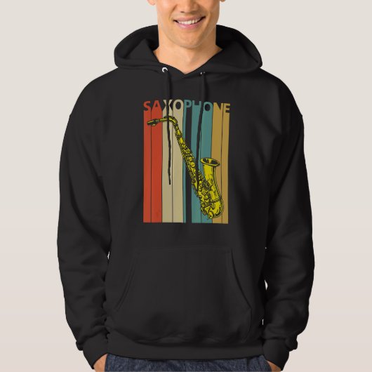 Saxophone Music Instrument Hoodie (Voorkant)