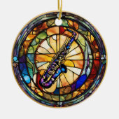 Saxophone Music Instrument Keramisch Ornament (Voorkant)