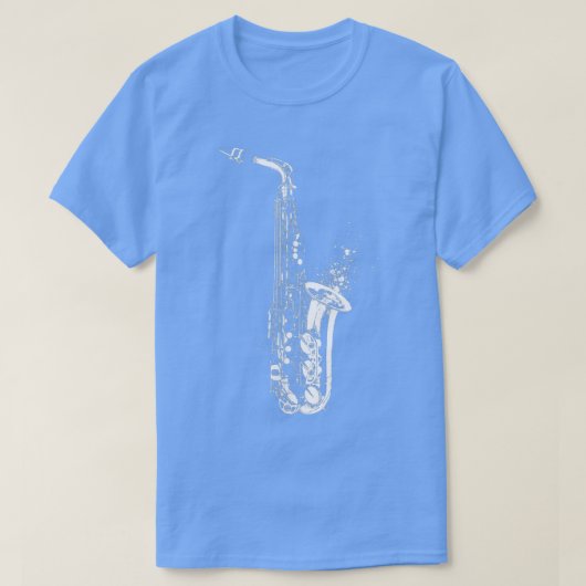 Saxophone, Music, Jazz, Blues, Rock, T-shirt (Design voorkant)