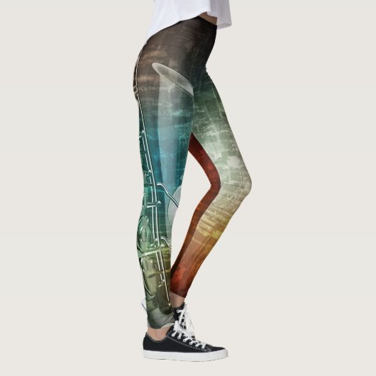 Saxophone Music Leggings (Rechts)