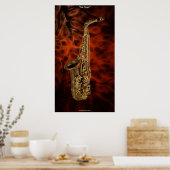 SAXOPHONE Music Lover Fractal Art Poster (Keuken)
