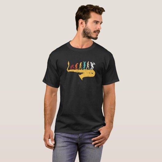 Saxophone Music Lover Human Evolution Saxophonist T-shirt (Voorkant volledig)