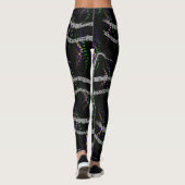 Saxophone Music Mardi Gras Black Leggings (Achterkant)
