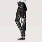Saxophone Music Mardi Gras Black Leggings (Links)