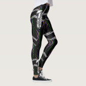 Saxophone Music Mardi Gras Black Leggings (Rechts)