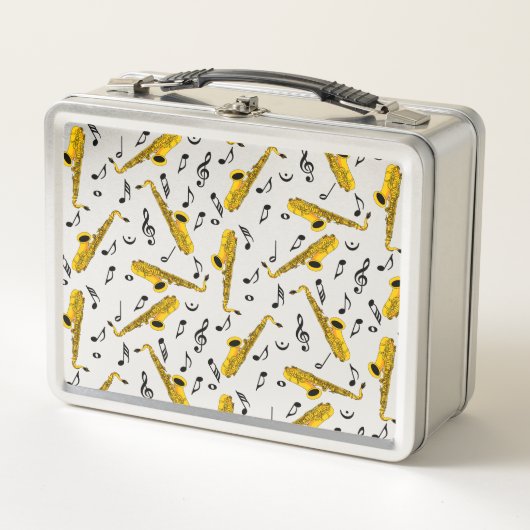 Saxophone Music Note Pattern (Voorkant)