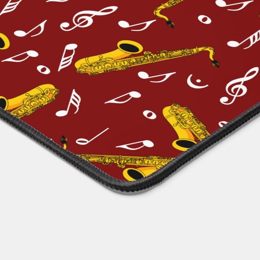 Saxophone Music Note Pattern Bureaumat (Hoek)
