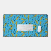 Saxophone Music Note Pattern Bureaumat (Keyboard & Muis)
