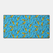 Saxophone Music Note Pattern Bureaumat (Voorkant)
