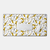 Saxophone Music Note Pattern Bureaumat (Keyboard & Muis)